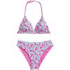 image:imageGirls 2 Piece Swimsuits Floral Gingham Halter Triangle Wireless Bikini Bathing SuitMulticolor