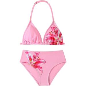 image:imageGirls 2 Piece Graphic Starfish Bathing Suit Halter Triangle Swimsuit Cute Beachwear Bikini SetsPink
