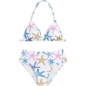 image:imageGirls 2 Piece Graphic Starfish Bathing Suit Halter Triangle Swimsuit Cute Beachwear Bikini SetsWhite