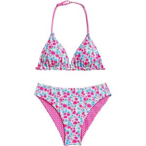 image:imageGirls 2 Piece Swimsuits Floral Gingham Halter Triangle Wireless Bikini Bathing SuitMulticolor