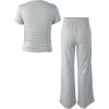image:imageGirls 2 Piece Outfits Short Sleeve Bow Graphic T Shirts and Wide Leg Pants Summer Cute ClothesGrey