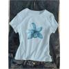 image:imageFloral Graphic Crop Tops for Girls Short Sleeve Slim fit Preppy Summer T Shirt Y2k Tops TrendyLight Blue