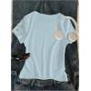image:imageFloral Graphic Crop Tops for Girls Short Sleeve Slim fit Preppy Summer T Shirt Y2k Tops TrendyLight Blue
