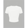 image:imageFloral Graphic Crop Tops for Girls Short Sleeve Slim fit Preppy Summer T Shirt Y2k Tops TrendyWhite