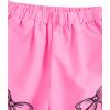 image:imageGirls 2 Piece Summer Outfits Short Sleeve Ruched Basic Tess and Camo Cargo Pants Sets TrendyMulticolor Pink
