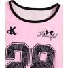 image:imageGirls 2 Piece Summer Outfits Short Sleeve Ruched Basic Tess and Camo Cargo Pants Sets TrendyNumber Pink and Black