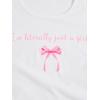 image:imageGirls 2 Piece Summer Outfits Short Sleeve Ruched Basic Tess and Camo Cargo Pants Sets TrendyPink Bow White