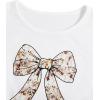 image:imageGirls 2 Piece Summer Outfits Short Sleeve Ruched Basic Tess and Camo Cargo Pants Sets TrendyWhite Camouflage