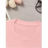 image:imageGirls Cartoon Graphic T Shirts Crew Neck Short Sleeve Tee Tops Cute Summer TopsPink