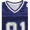 image:imageGirls Jersey Shirts Number Graphic Tees Half Sleeve Hip Hop Y2k Crop Tops Football JerseyBlue