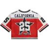 image:imageGirls Jersey Shirts Number Graphic Tees Half Sleeve Hip Hop Y2k Crop Tops Football JerseyMulticolor Red