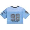 image:imageGirls Jersey Shirts Number Graphic Tees Half Sleeve Hip Hop Y2k Crop Tops Football JerseyNumber Blue