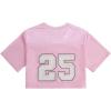 image:imageGirls Jersey Shirts Number Graphic Tees Half Sleeve Hip Hop Y2k Crop Tops Football JerseyNumber Pink