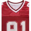 image:imageGirls Jersey Shirts Number Graphic Tees Half Sleeve Hip Hop Y2k Crop Tops Football JerseyNumber Red