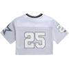 image:imageGirls Jersey Shirts Number Graphic Tees Half Sleeve Hip Hop Y2k Crop Tops Football JerseySilver