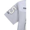 image:imageGirls Jersey Shirts Number Graphic Tees Half Sleeve Hip Hop Y2k Crop Tops Football JerseySilver