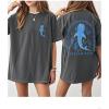 image:imageGirls Letter Animal Graphic T Shirt Short Sleeve Crewneck Oversized Vacation TopsDark Grey