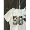 image:imageGirls Number Graphic Tees Camo Print Short Sleeve Casual Summer T ShirtsWhite