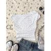image:imageGirls Polka Dots Off The Shoulder T Shirts Cute Crop Tops Summer TopsBlack and White