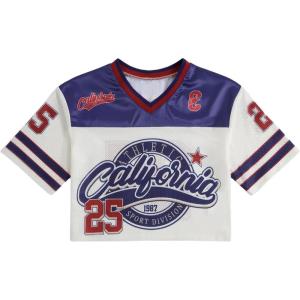 image:imageGirls Jersey Shirts Number Graphic Tees Half Sleeve Hip Hop Y2k Crop Tops Football JerseyNumber Black