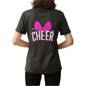 image:imageGirls Letter Animal Graphic T Shirt Short Sleeve Crewneck Oversized Vacation TopsPure Dark Grey