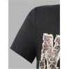 image:imageGirls 2 Piece Leopard Print Outfits Short Sleeve Graphic Tees and Bow Cheetah Baggy Pants SetsMulticolor