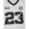 image:imageGirls 2 Piece Summer Outfits Number Print Y2k Football Jersey Shirts and Cargo Pants Baggy SetBlack and White