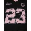 image:imageGirls 2 Piece Summer Outfits Number Print Y2k Football Jersey Shirts and Cargo Pants Baggy SetPink Deep Black