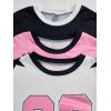 image:imageGirls 3 Pack Jersey Shirts Number Graphic Tees Hip Hop Y2k Tops Football Jersey StreetwearMulticolor