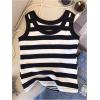 image:imageGirls 3 Piece Striped Sleeveless Shirt Scoop Neck Basic Tank Tops Casual UndershirtsBlack and White