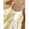 image:imageGirls Boho Bowknot Hollow Out Camisole Tops Spaghetti Strap V Neck Babydoll Crop TopApricot