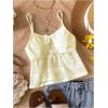 image:imageGirls Boho Bowknot Hollow Out Camisole Tops Spaghetti Strap V Neck Babydoll Crop TopApricot