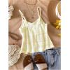 image:imageGirls Boho Bowknot Hollow Out Camisole Tops Spaghetti Strap V Neck Babydoll Crop TopApricot