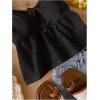 image:imageGirls Boho Bowknot Hollow Out Camisole Tops Spaghetti Strap V Neck Babydoll Crop TopBlack