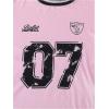 image:imageGirls Clothing Sets Number Graphic Short Sleeve Jersey Shirts and Bow Flare Leggings Y2K OutfitsMulticolor Pink