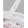 image:imageGirls Ditsy Floral Strapless Tube Top Cute Sleeveless Ruched Ribbed Bandeau TopsFloral Pink