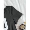 image:imageGirls Graphic Tees Off The Shoulder Tops Short Sleeve Jersey Shirts Y2K Crop TopsDark Grey