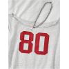 image:imageGirls Graphic Tees Off The Shoulder Tops Short Sleeve Jersey Shirts Y2K Crop TopsLight Grey and Red