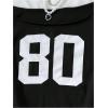 image:imageGirls Graphic Tees Off The Shoulder Tops Short Sleeve Jersey Shirts Y2K Crop TopsNumber Black