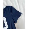 image:imageGirls Graphic Tees Off The Shoulder Tops Short Sleeve Jersey Shirts Y2K Crop TopsRoyal Blue