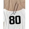 image:imageGirls Graphic Tees Off The Shoulder Tops Short Sleeve Jersey Shirts Y2K Crop TopsWhite