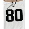 image:imageGirls Graphic Tees Off The Shoulder Tops Short Sleeve Jersey Shirts Y2K Crop TopsWhite