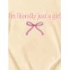 image:imageGirls Letter Bow Graphic Tees Short Sleeve Crewneck Cute Shirts for Teen Girls TrendyApricot