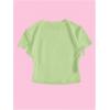 image:imageGirls Letter Bow Graphic Tees Short Sleeve Crewneck Cute Shirts for Teen Girls TrendyBlack and Green