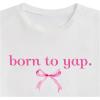 image:imageGirls Letter Bow Graphic Tees Short Sleeve Crewneck Cute Shirts for Teen Girls TrendyPink Bowknot White