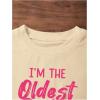 image:imageGirls Letter Bow Graphic Tees Short Sleeve Crewneck Cute Shirts for Teen Girls TrendyPrint Apricot