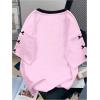 image:imageGirls Oversized Tshirts Number Graphic Jersey Shirts V Neck Short Sleeve Sports Tee Tops StreetwearPink