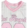image:imageGirls Oversized Tshirts Number Graphic Jersey Shirts V Neck Short Sleeve Sports Tee Tops StreetwearWhite and Pink