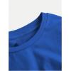 image:imageGirls Short Sleeve Ruched Tee Tops Basic Crew Neck Slim Fit T Shirts with Hair TiesDeep Blue