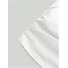 image:imageGirls Short Sleeve Ruched Tee Tops Basic Crew Neck Slim Fit T Shirts with Hair TiesWhite